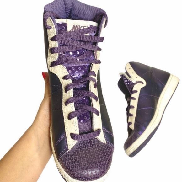 RARE & Unique Nike Sequined Metallic Blazer High Top Sneakers - Picture 3 of 5